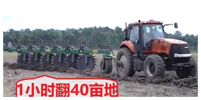 美国发明树桩拉拔机，一小时翻土40亩地，寒冬也不怕